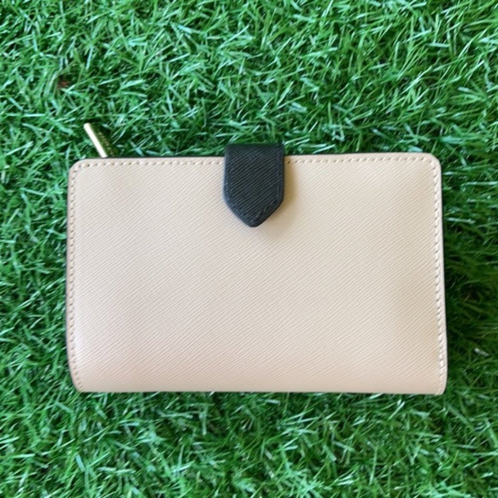 Kate Spade Staci Colorblock Medium Compact Bifold Wallet Warm Beige Multi - Picture 5 of 16